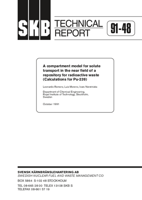 A compartment model for solute transport in the near field of a repository for radioactive waste (Calculations for Pu-239)