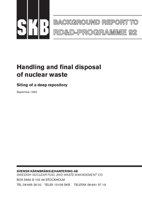 Background report to RD&D-programme 92. Treatment and final disposal of nuclear waste. Siting of a deep repository