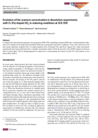 Evolution of the uranium concentration in dissolution experiments with Cr-(Pu) doped UO2 in reducing conditions at SCK CEN