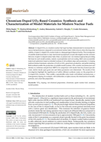 Chromium Doped UO2-Based Ceramics: Synthesis and Characterization of Model Materials for Modern Nuclear Fuels