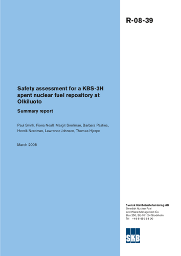 Safety assessment for a KBS-3H spent nuclear fuel repository at ...