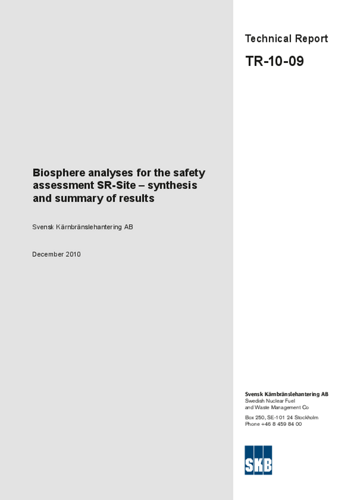 Biosphere analyses for the safety assessment SR-Site – synthesis and ...