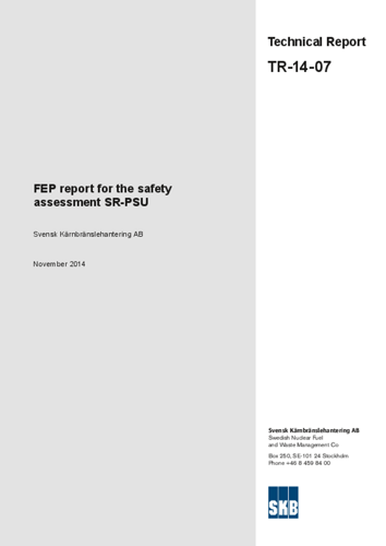 FEP report for the safety assessment SR-PSU – SKB.com