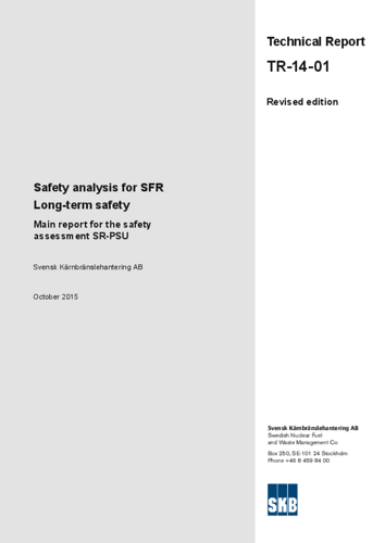 Safety analysis for SFR Long-term safety. Main report for the safety ...