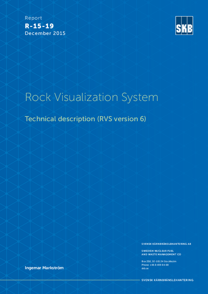 Rock Visualization System. Technical description (RVS version 6) – SKB.com