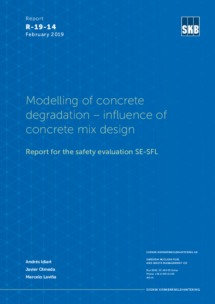 Modelling of concrete degradation influence of concrete mix design
