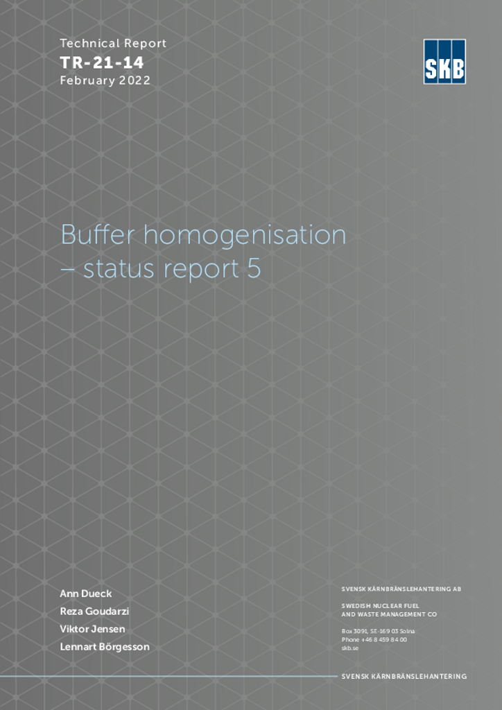 Buffer homogenisation status report 5