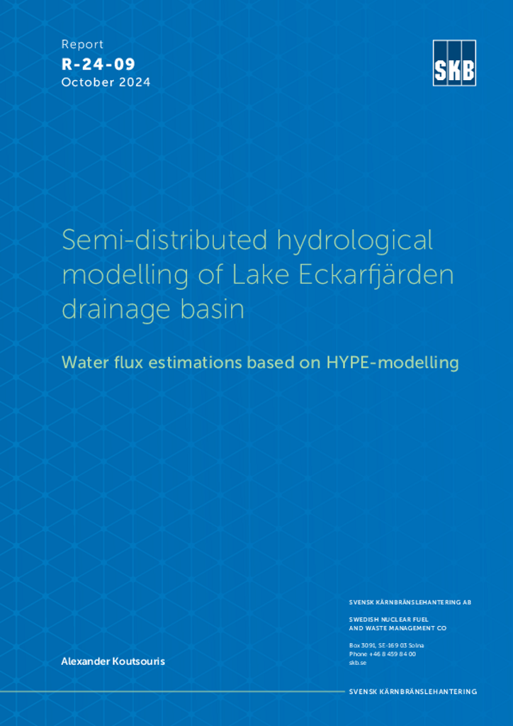 Semi distributed hydrological modelling of lake eckarfj rden drainage